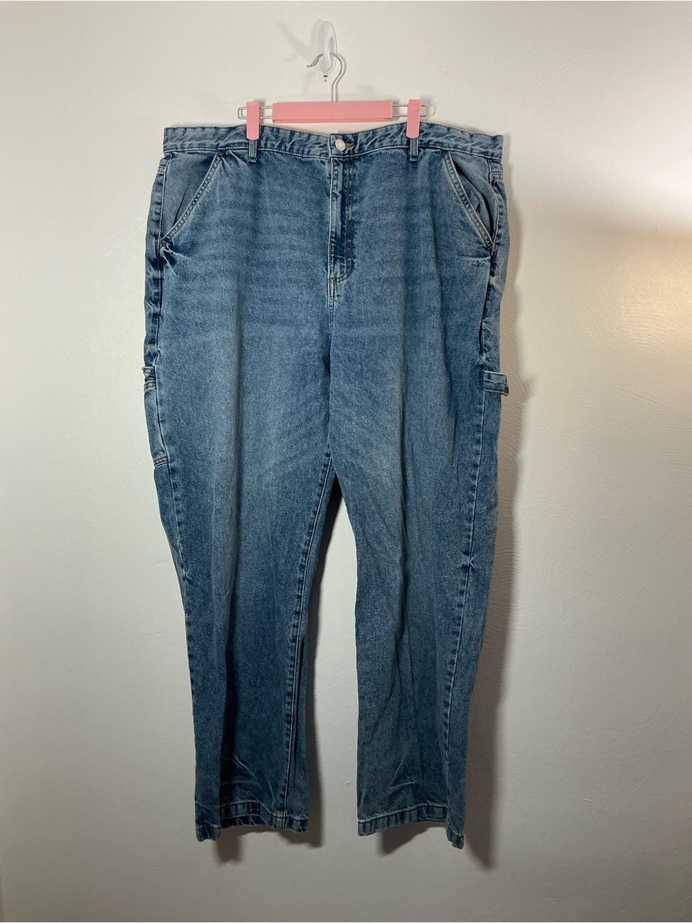 Cotton On Washed Blue Carpenter Jeans Size 18